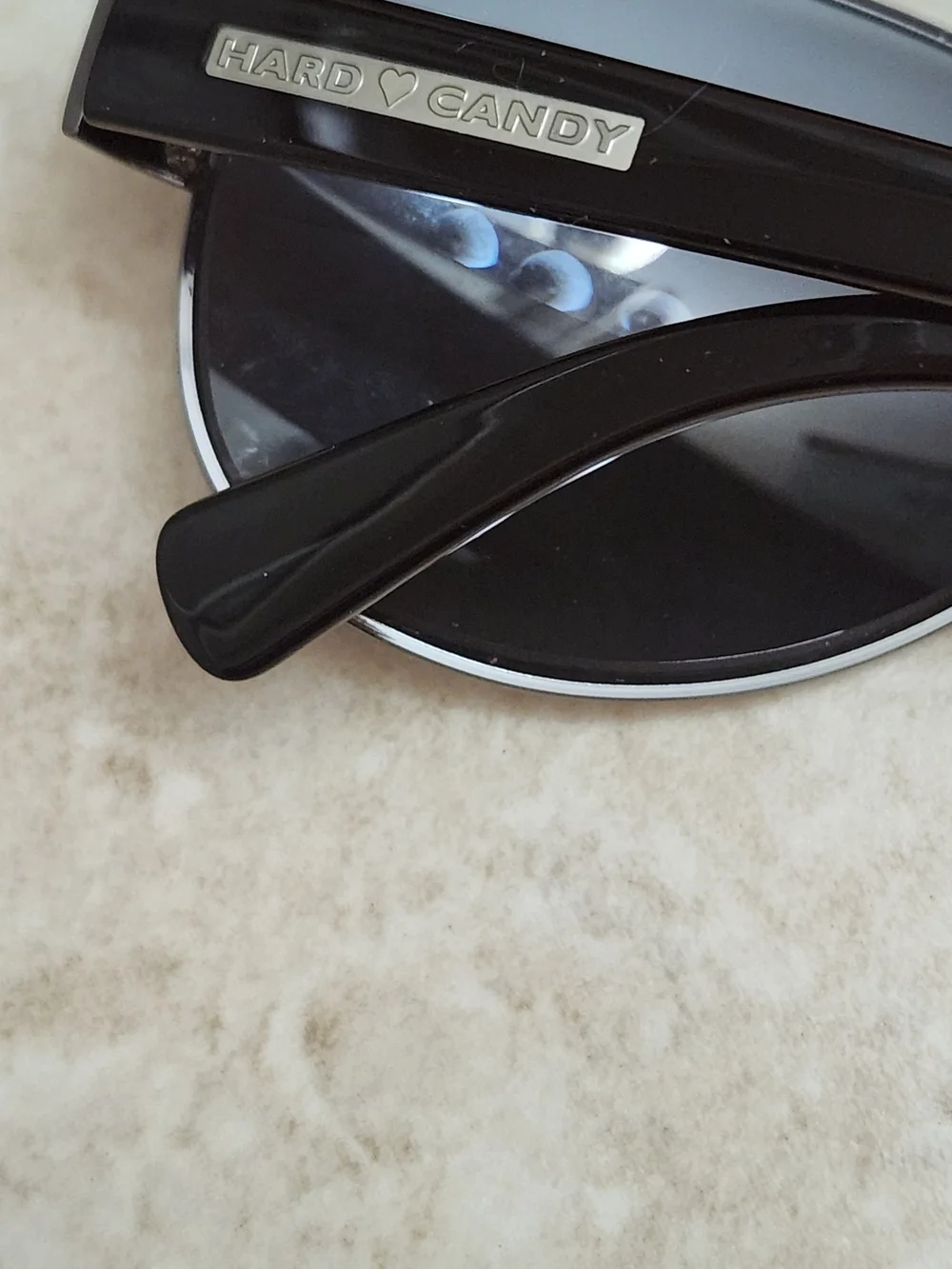 Aviator-Style Women's Sunglasses/GLASSES,  in Black with Multicolor Temples